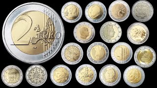 2 Euro Coins of European Country