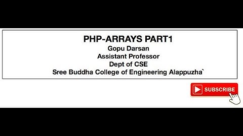 CS368 PHP ARRAYS PART 1
