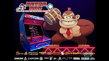 Custom Made DONKEY KONG 21” Bartop Arcade, Street Fighter 30th Anniversary Edition Hyperspin Upgrade