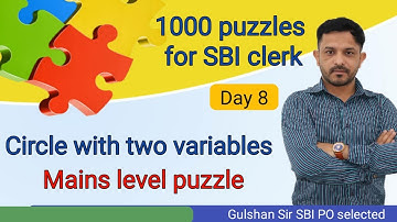 Circular seating arrangement with two variables I1000 Puzzles for Bank exams II useful for SBI clerk