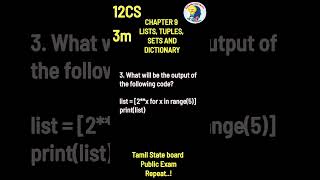 12th CS PYTHON PROGRAMS 😱 | Book Back #15 | CHAPTER 9 LISTS, TUPLES, SETS AND DICTIONARY