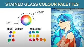 Art Project Anime-Style Portrait In Stained Gl - Part 2 Colour Schemes