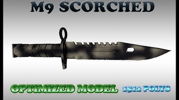 CS:GO M9 BAYONET SCORCHED HD for CS 1.6