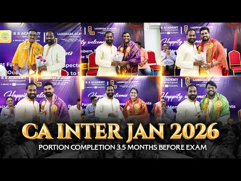 "ca Inter Jan 26 Batch Completion - Farewell Event (05-10-2025) |  Sara Sir's Best Energetic Speech"