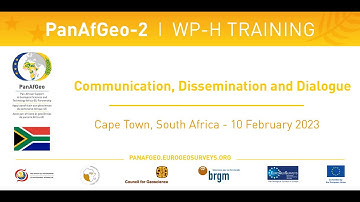 PanAfGeo-2 | Communication, Dissemination & Dialogue (WPH) training session | Highlights