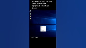 Automate Active Directory User Creation with PowerShell | Bulk User Import #karkigeek