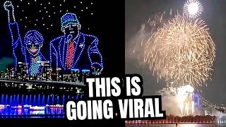Japan Going Viral Celebrating America's 250th Anniversary With Drone Show Of Pr Trump & PM Takaichi!