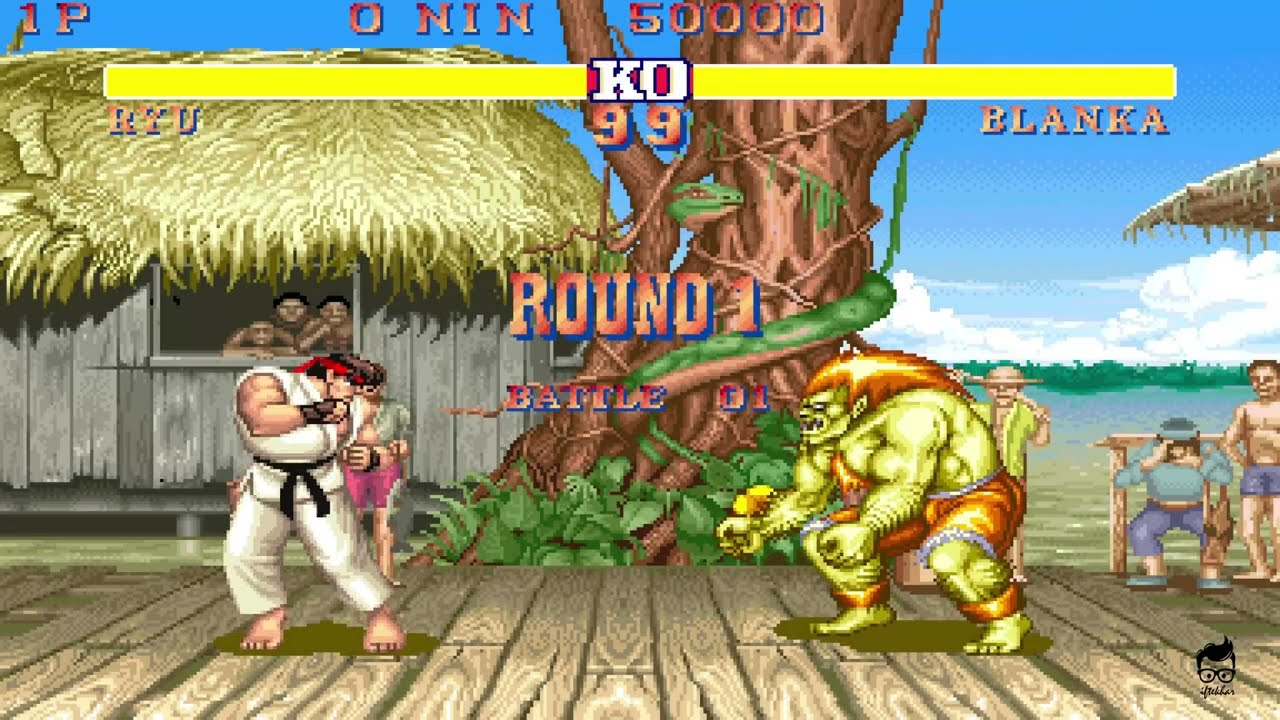 RYU vs BLANKA Street Fighter II #streetfight #streetfighter2 #retrog