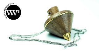 How to Make a walnut and brass pendant | Woodturning