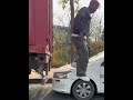 A prince from an African tribe got stuck while learning to drive