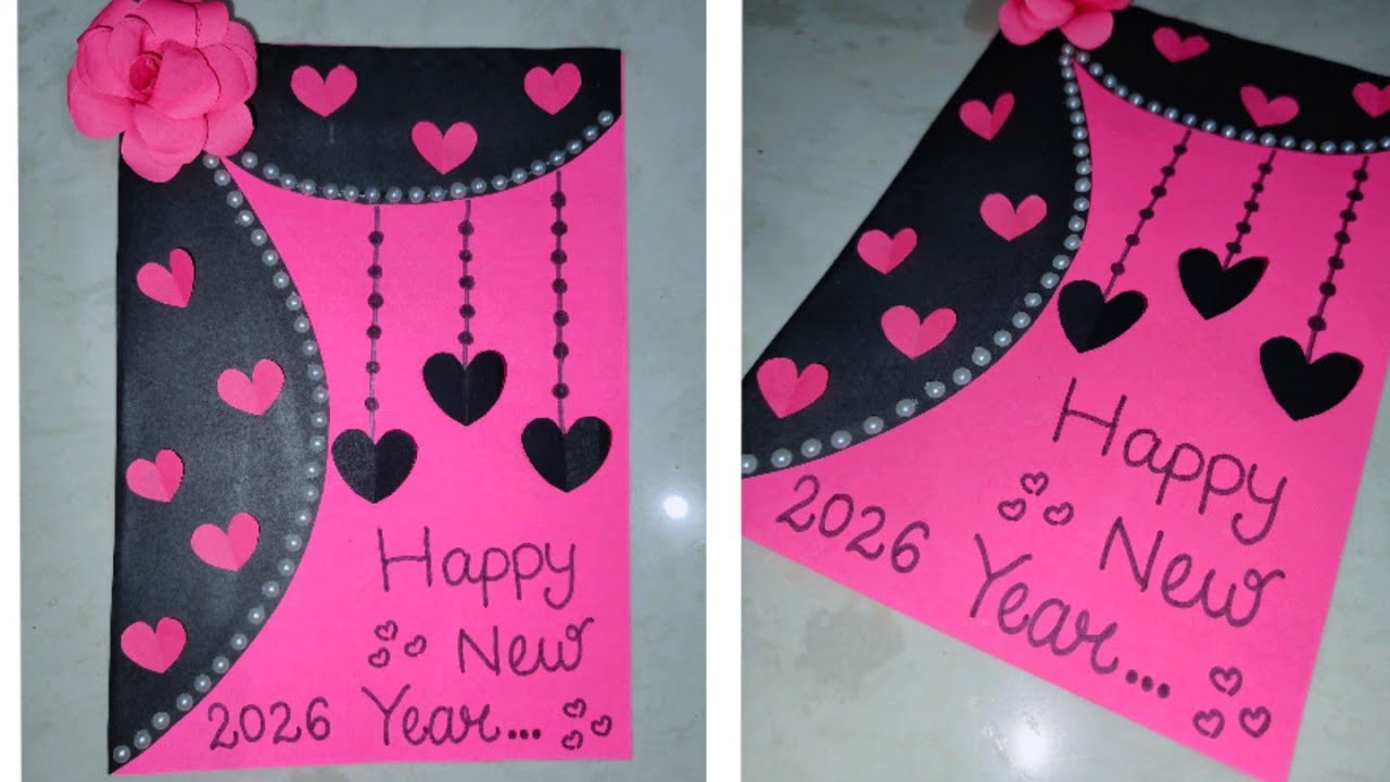 Beautiful New Year 2026 Greeting Card Ideas || Amazing & Easy To Make || DIY Greeting Card ||