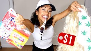 WEARING DOLLAR STORE OUTFITS! + DOLLA HAUL!
