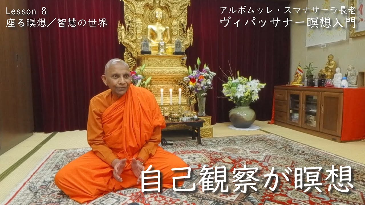 ヴィパッサナー瞑想入門⑩　Lesson８ 座る瞑想／智慧の世界｜スマナサーラ長老指導