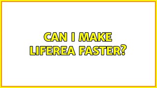 Ubuntu: Can I make Liferea faster (2 Solutions!!)