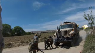 US Army Helmet Cam Afghanistan War Combat Footage, Joint Patrol with ANA, AUP, ABP Part 3