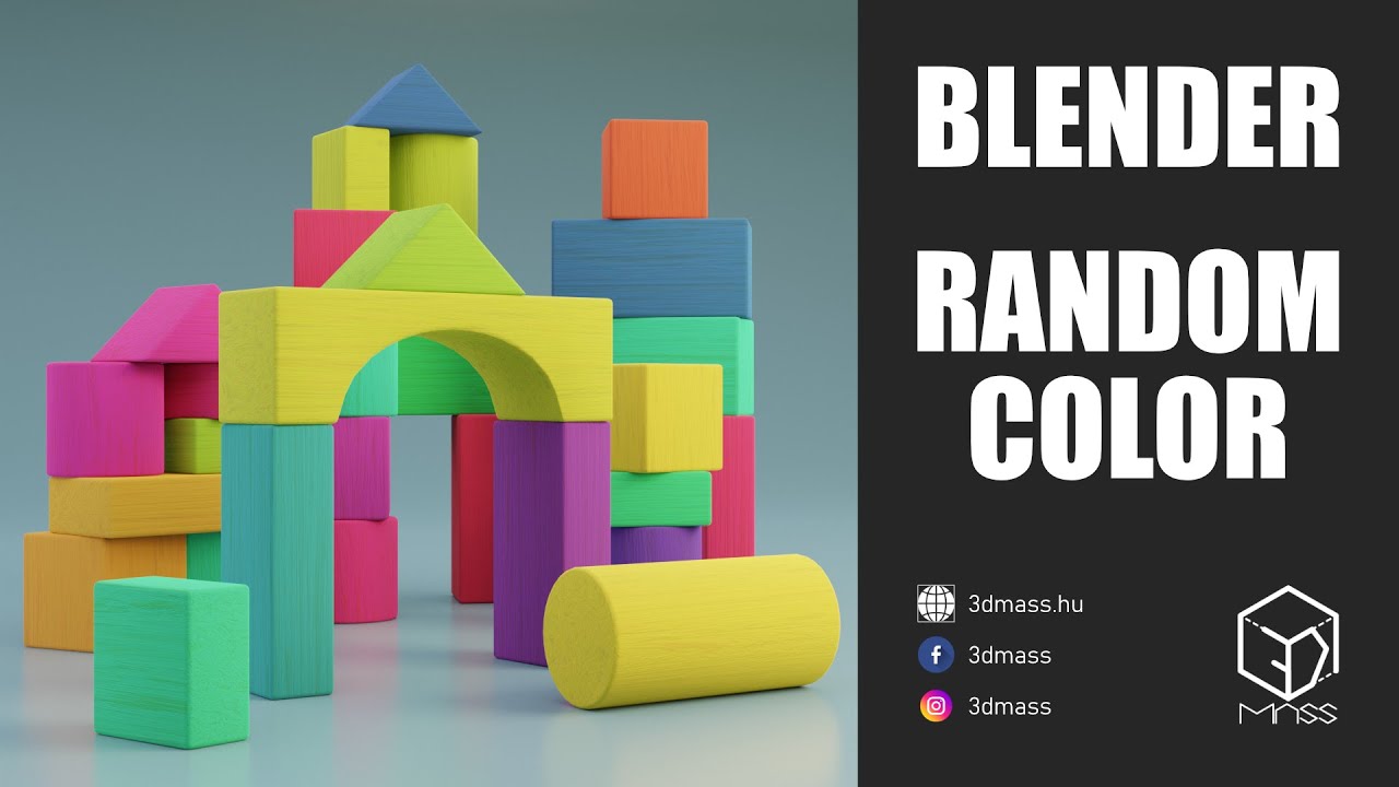 Blender 3.2 | Hogyan állítsunk be random színeket? | Tutorial videó | Random Color