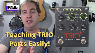 : Digitech Trio Plus Recording Tutorial Teaching Parts and Matching Tempo