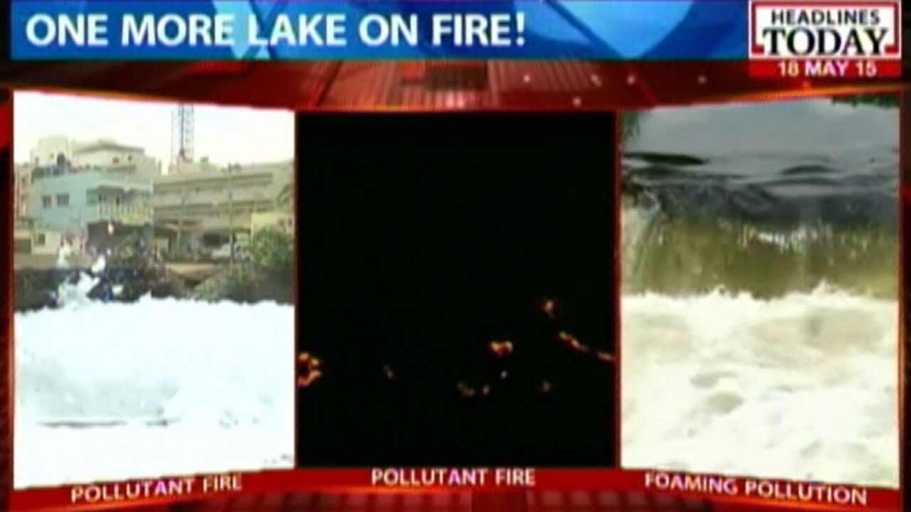 Froth Catches Fire On Bellandur Lake YouTube