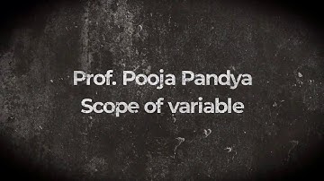 PHP /Scope of variable /By Prof. POOJA PANDYA