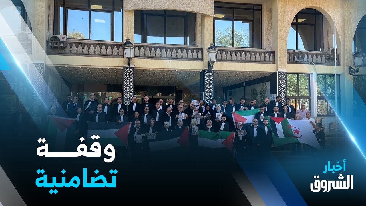 المدية  .. نقابة المحامين تنظم وقفة تضامنية مع الشعب الفلسطيني