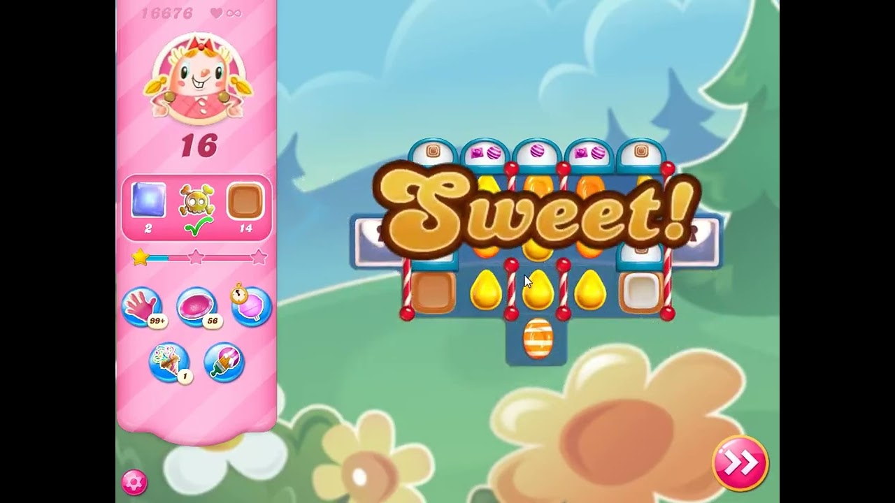 Candy Crush Saga Level 16676 - NO BOOSTERS | SKILLGAMING ✔️