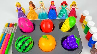 Satisfying Video I How to make Princess Lolipops in to Heart Pool AND Rainbow Painted Cutting ASMR