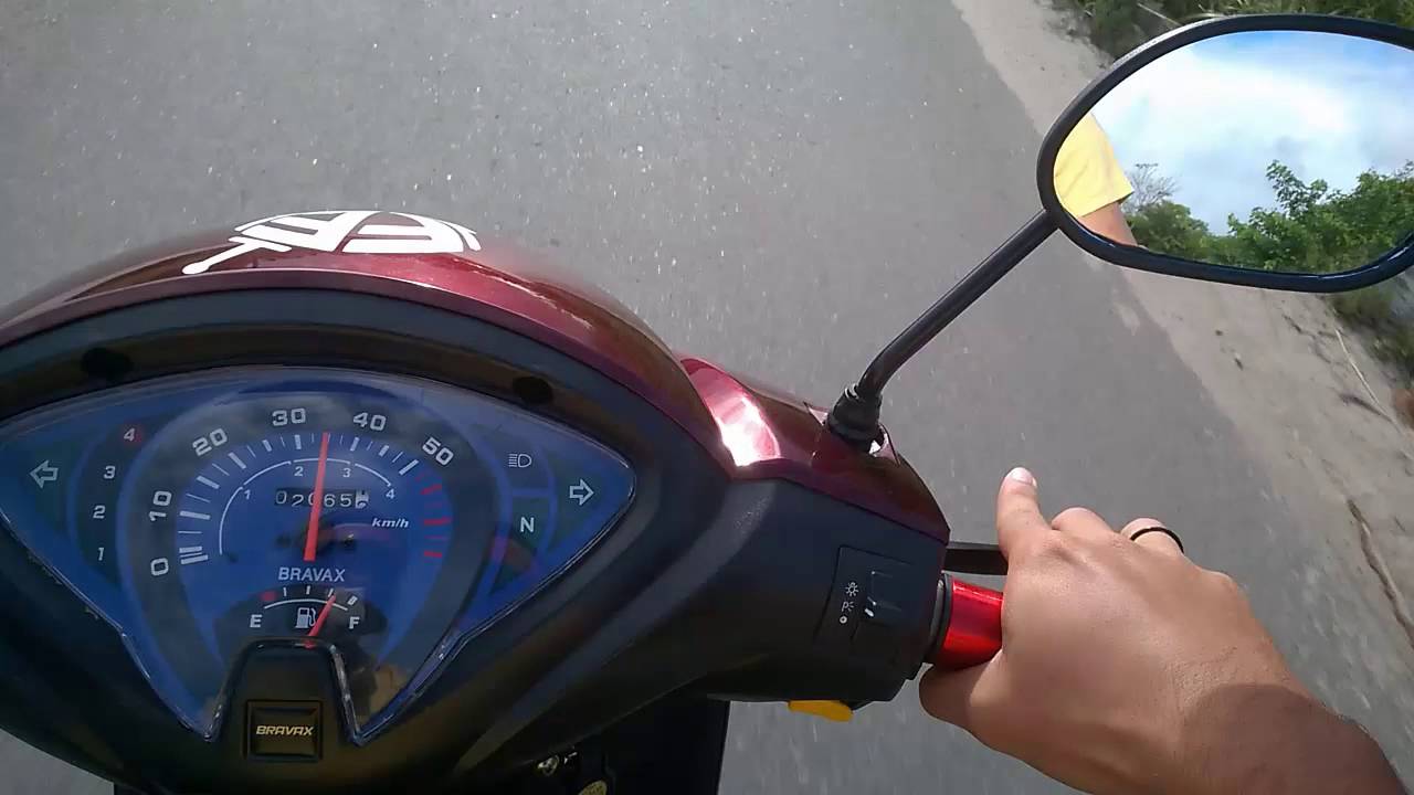 Top speed com a Bravax F2 Plus na Reta 85km/h (motor original)