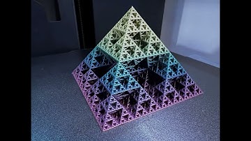 Fractal Pyramid (Sierpinski Pyramid) time lapse video of a 3D print