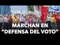 As se moviliza la marcha por nuestra democracia en el zcalo