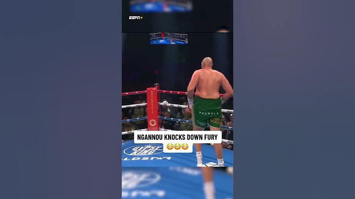 Ngannou knocks down Fury 😮 #FuryNgannou (Courtesy of ESPN+ PPV)