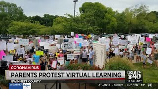 Protesters fight virtual learning in Gwinnett County