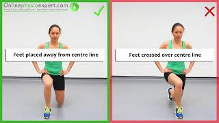 Forward Lunge Exercise Tutorial (Level 1) - ONLINE PHYSIO EXERCISES