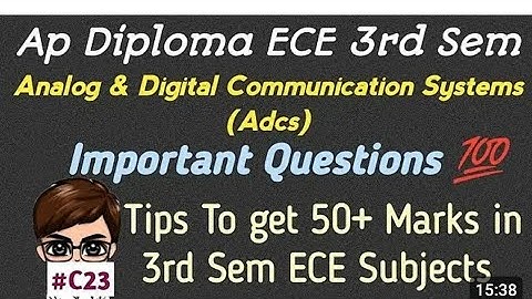 AP DIPLOMA C23 ECE BRANCH ANALOG AND DIGITAL COMMUNICATION SYSTEMS IMPORTANT QUESTIONS