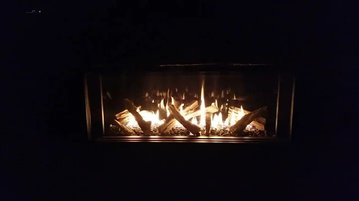 Valor L1 Linear fireplace first fire 2022.  Split ...