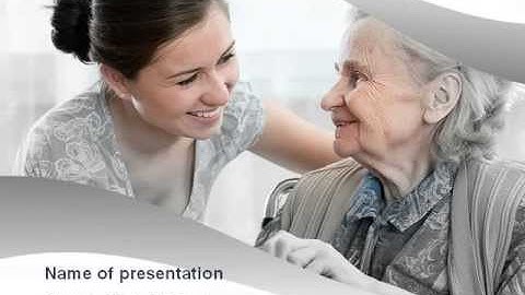Elderly People Care PowerPoint Template by PoweredTemplate.com