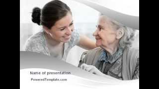 Elderly People Care PowerPoint Template by PoweredTemplate.com