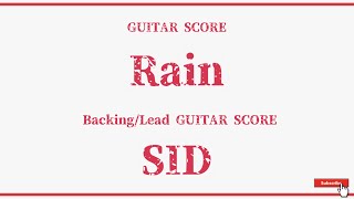 【SID】バンドスコア『Rain』Backing/Lead Guiter Score