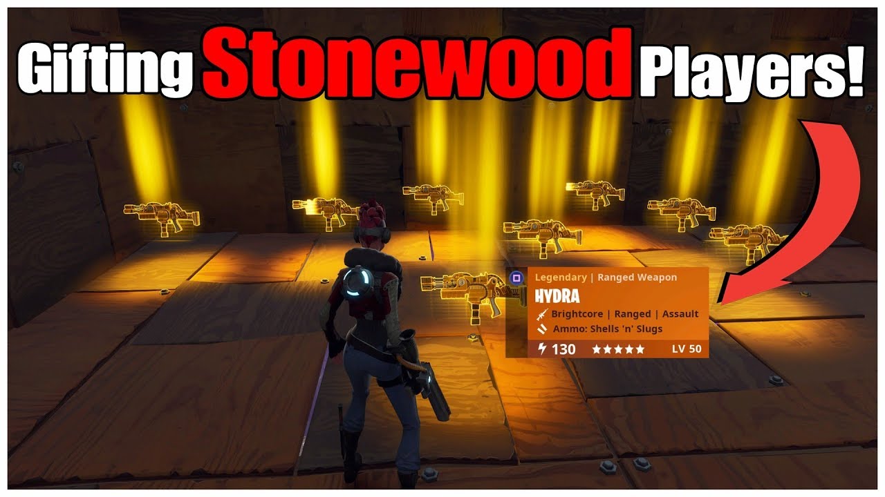 gifting stonewood players 130 god rolls guns fortnite save the world - what are god rolls in fortnite