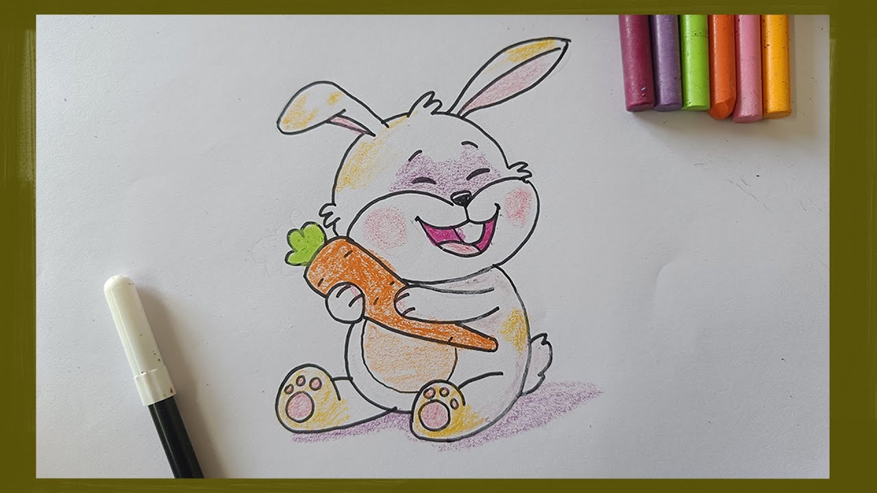 Cute Rabbit Drawing for Beginners | Simple & Fun Art