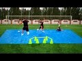 PENALTIS RESBALADIZOS CON VALLA ¡RETO FÚTBOL! | SLIP 'N' SLIDE CHALLENGE