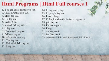 Html Programs | Html Full courses 1 "LearnWebDesign with @Google."