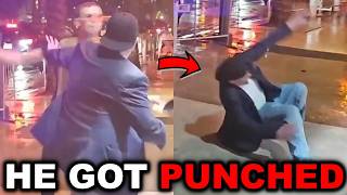 NUISANCE STREAMER GETS PUNCHED AND ARRESTED