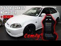 BRIDE Seats Install - No Welder DIY Brackets - Honda Civic EK