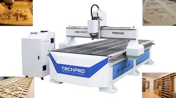 TechPro®  high quality TPM1325 wood cutting machine cnc router.