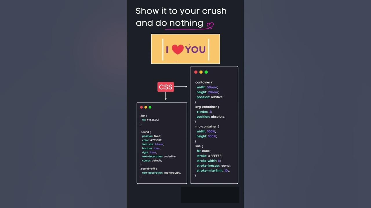 CSS Design Tutorial: Creating an 'I Love You' Code Word - YouTube