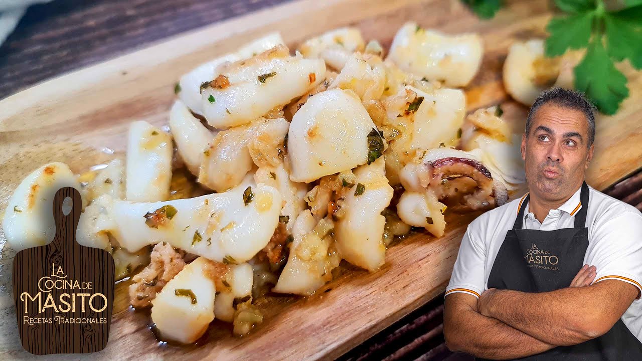 Grilled cuttlefish with garlic and parsley and its tricks to make it perfect