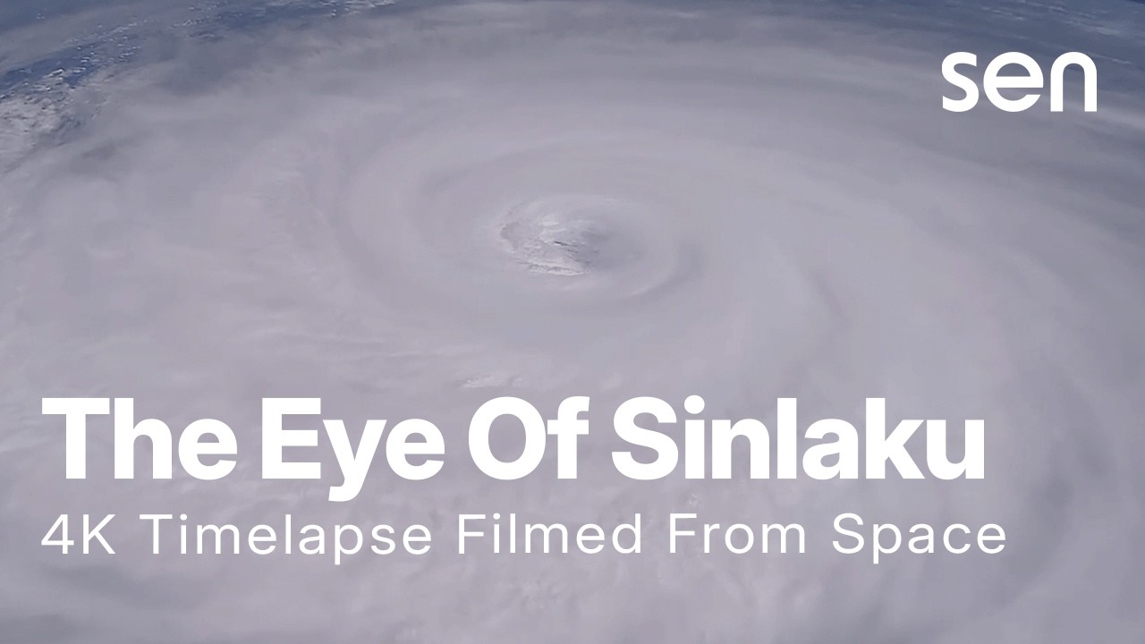 Super Typhoon Sinlaku Timelapse From Space | Category 5 Storm Over the ...