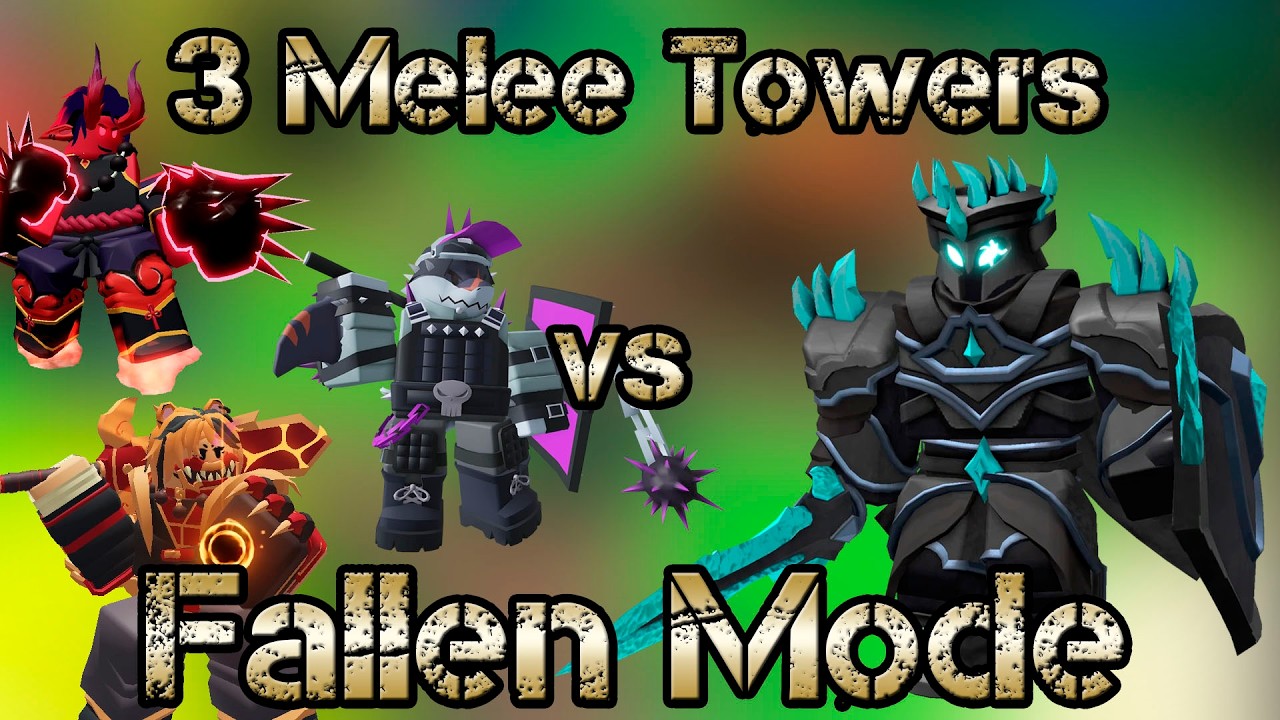 Only 3 Melee Towers vs Fallen Mode 😳 | Roblox TDS