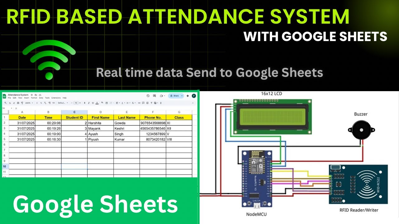 How to make RFID based Attendance System with Google Sheets || Best IoT ...
