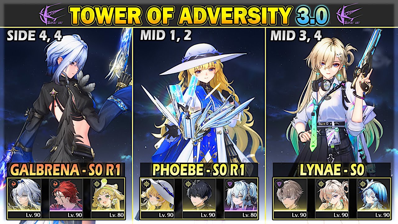 [NEW ToA] Phoebe, Lynae-Xiangli Yao, Galbrena-Mortefi | Tower of Adversity 3.0 36 Crest | WuWa